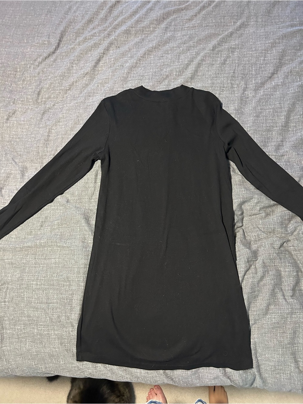NOBO Black Long-Sleeve Shift Dress